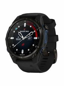 Garmin Descent Mk3i – 43 mm Carbon Gray DLC Titanium with Black Silicone Band