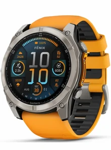 Garmin Fenix 8 51 Amoled Sapphire Titanium with Spark Orange/Grapphite Silicone Band