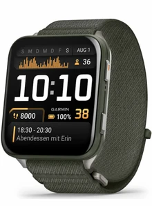 Garmin Venu X1 Moss with Titanium Caseback and Moss ComfortFit Nylon Band 