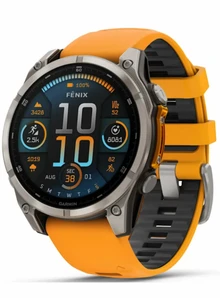 Garmin Fenix 8 47 Amoled Sapphire Titanium with Spark Orange/Grapphite Silicone Band