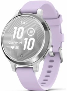Garmin Lily 2 Active Silver with Purple Jasmine Silicone Band