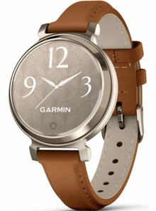 Garmin Lily® 2 Classic Cream Gold with Tan Leather Band