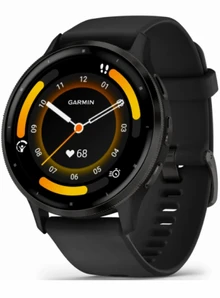 Garmin Venu 3 Slate Stainless Steel Bezel with Black Case and Silicone Band