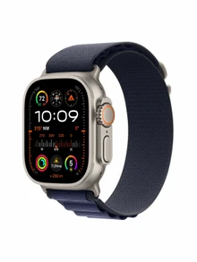 Watch Ultra 2, 49 mm, Natural, Alpine Loop, Navy - S MX5S3