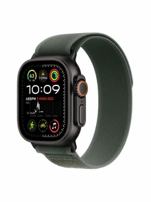 Watch Ultra 2, 49 mm, Black, Trail Loop, Green - S/M MRF93