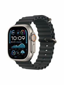 Watch Ultra 2, 49 mm, Natural, Ocean Band, Black MREK4