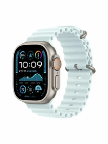 Watch Ultra 2, 49 mm, Natural, Ocean Band, Ice Blue MREI4