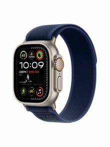 Watch Ultra 2, 49 mm, Natural, Trail Loop, Blue - S/M MRG73
