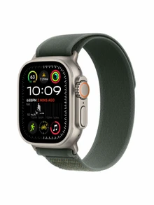 Watch Ultra 2, 49 mm, Natural, Trail Loop, Green - S/M MRG93