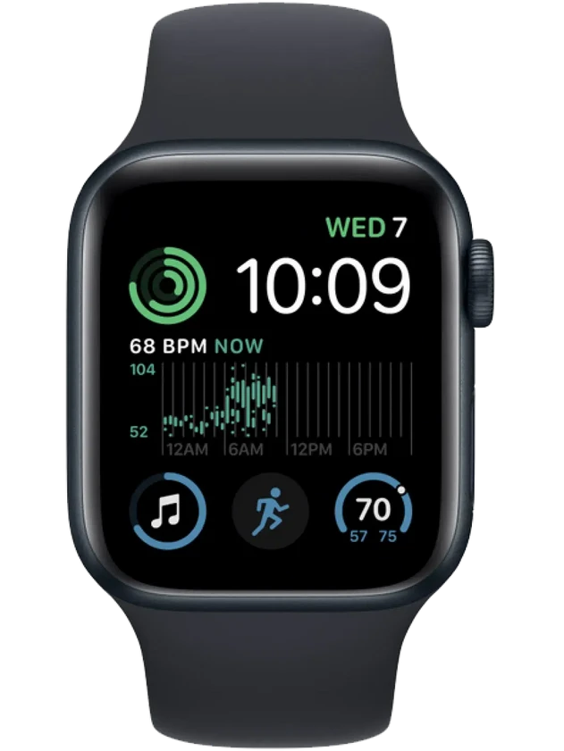 Apple Watch SE 2 44 мм (Тёмная ночь/Тёмная ночь)