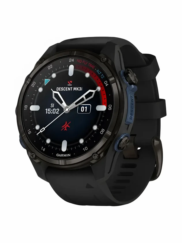 Garmin Descent Mk3i – 43 mm Carbon Gray DLC Titanium with Black Silicone Band