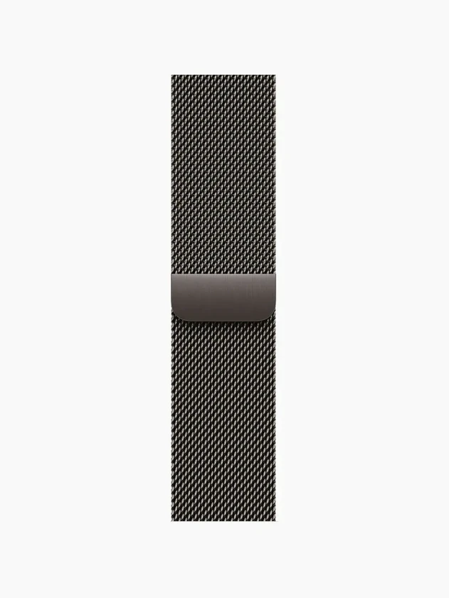 Apple Watch 10, 42 mm, Black Titanium Stainless steel, Black Milanese Loop