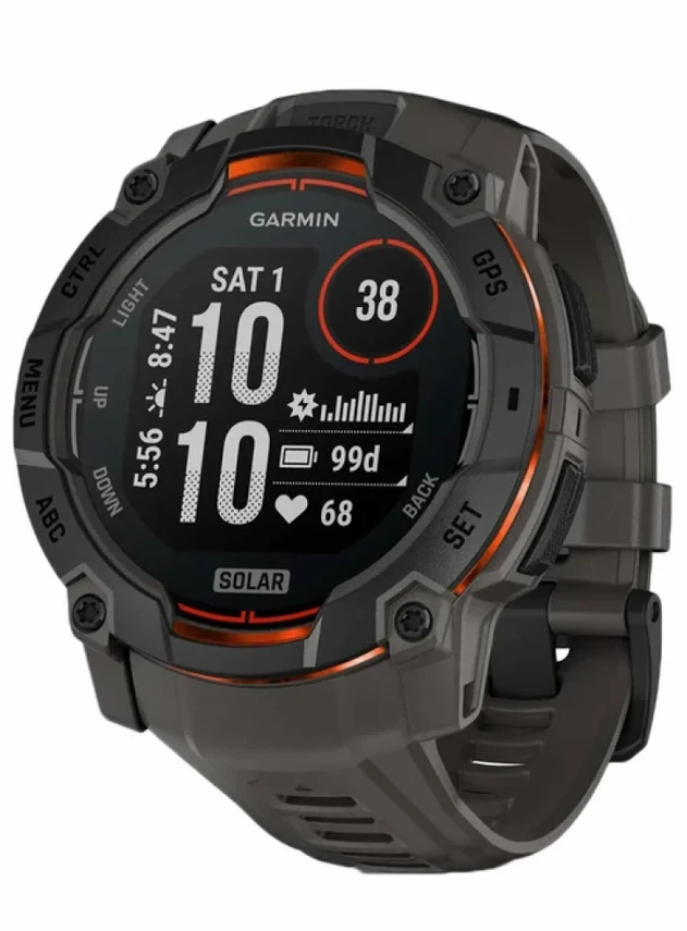 Garmin Instinct 3 – 50 mm, Solar Black with Charcoal Band