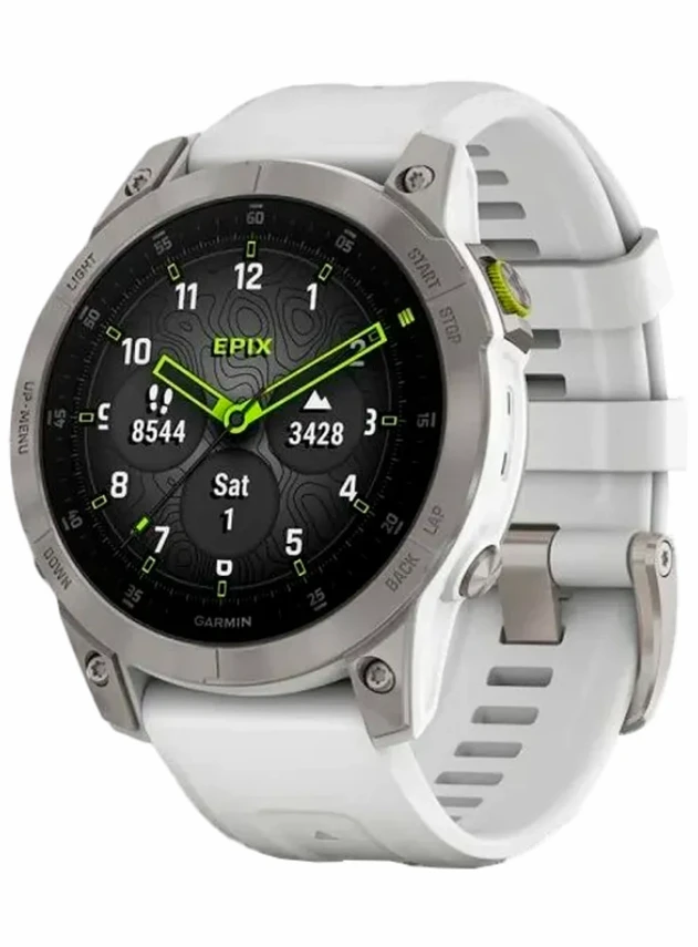 Garmin Epix Sapphire Gen 2 (серебристый титан/белый)