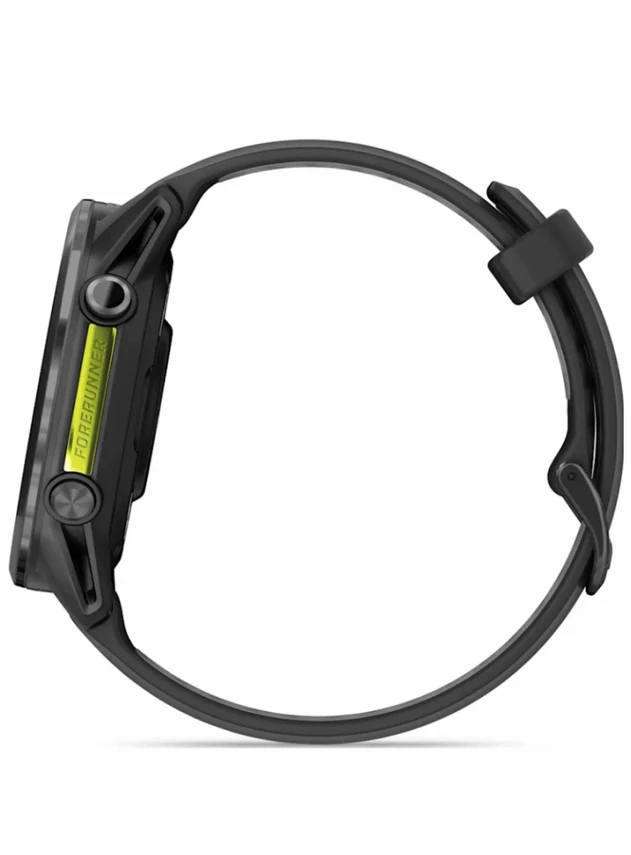 Garmin Forerunner 970 Carbon Gray DLC Titanium with Black Case and Black/Translucent Whitestone Band