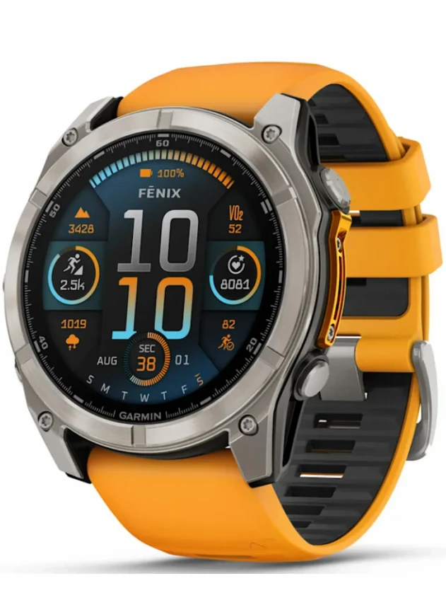 Garmin Fenix 8 51 Amoled Sapphire Titanium with Spark Orange/Grapphite Silicone Band