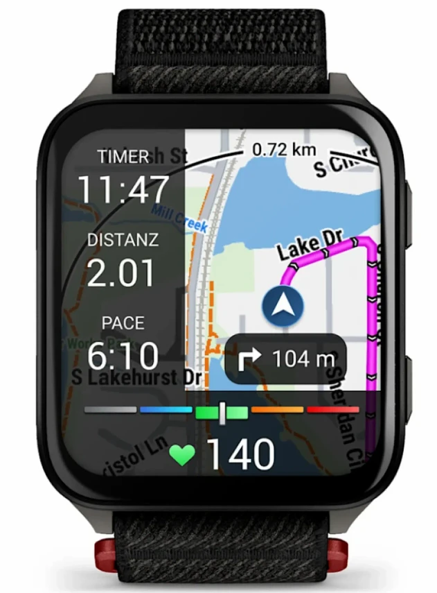 Garmin Venu X1 Black with Slate Titanium Caseback and Black ComfortFit Nylon Band