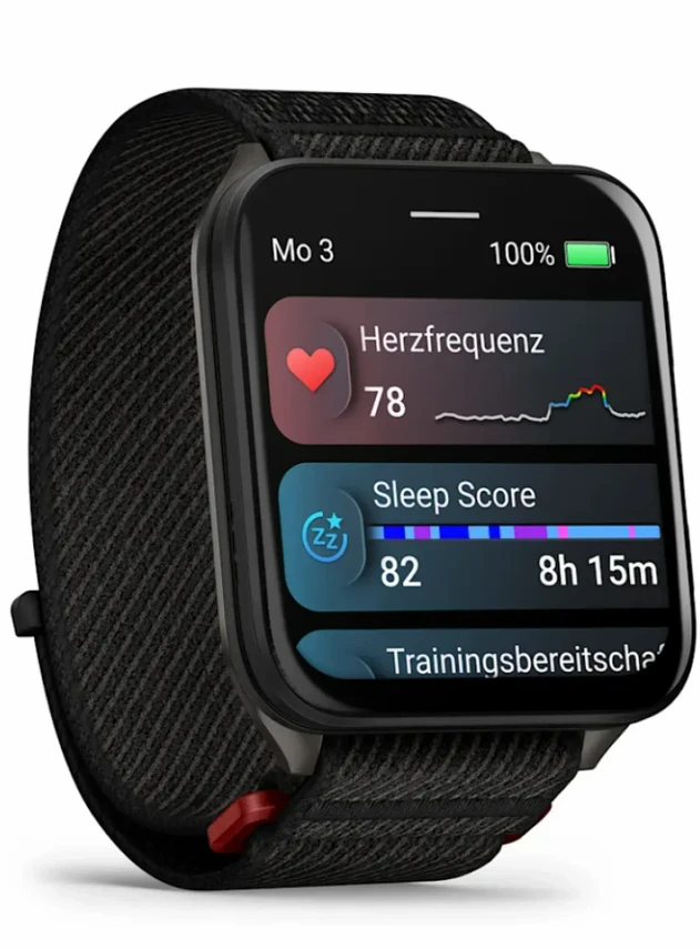 Garmin Venu X1 Black with Slate Titanium Caseback and Black ComfortFit Nylon Band