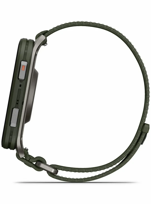 Garmin Venu X1 Moss with Titanium Caseback and Moss ComfortFit Nylon Band 