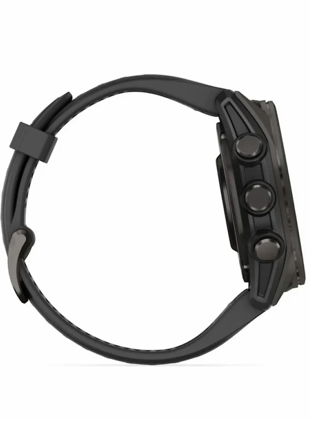 Garmin Fenix 8 47 Amoled Sapphire Carbon Gray DLC Titanium with Black/Pebble Gray Silicone