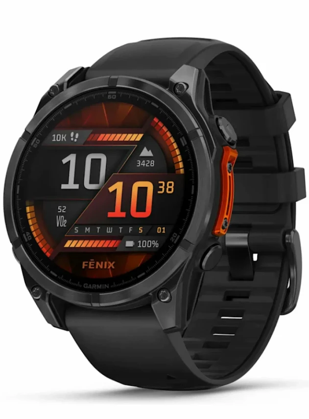 Garmin Fenix 8 47 Amoled Slate Gray with Black Silicone Band