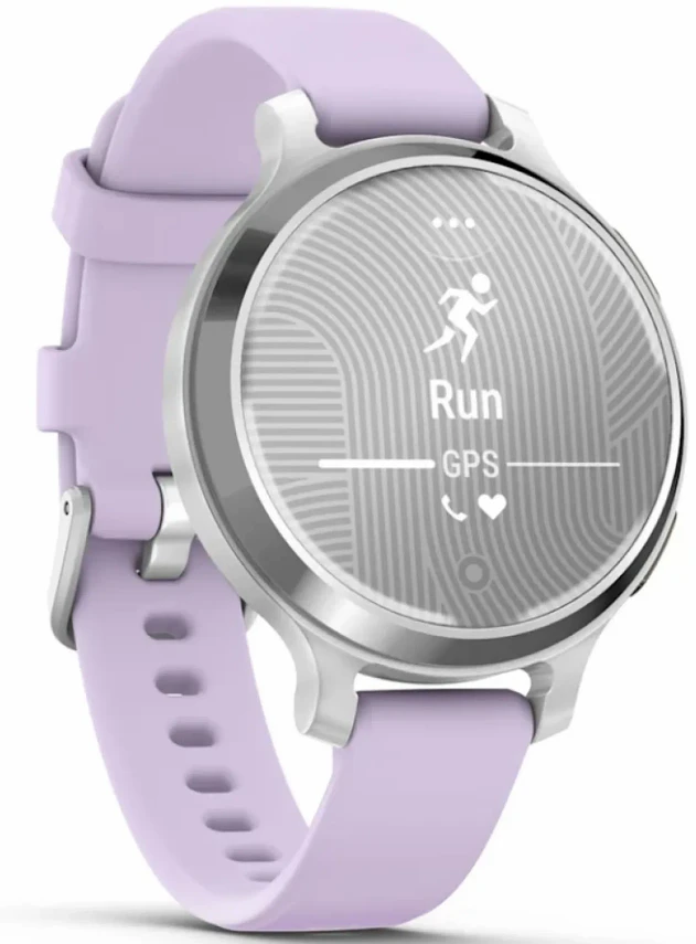 Garmin Lily 2 Active Silver with Purple Jasmine Silicone Band