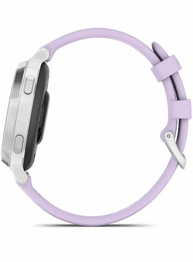 Garmin Lily 2 Active Silver with Purple Jasmine Silicone Band