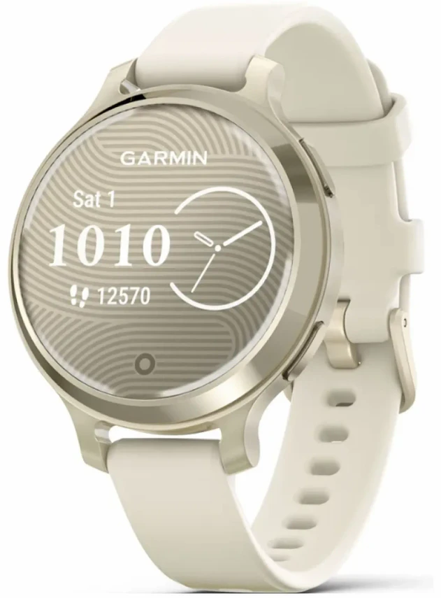 Garmin Lily 2 Active Lunar Gold with Bone Silicone Band