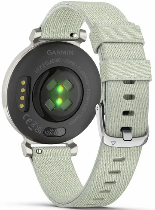 Garmin Lily® 2 Classic Silver with Sage Gray Nylon Band