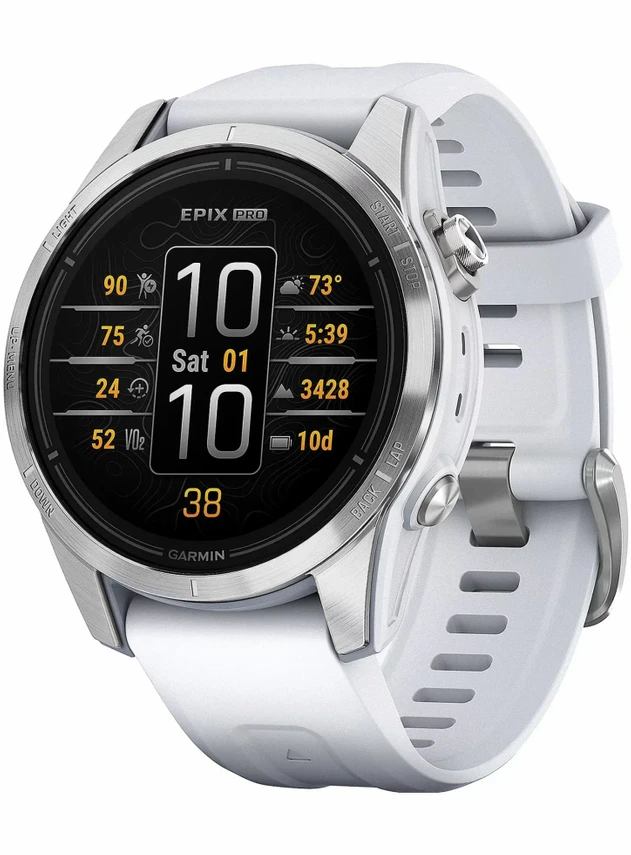 Garmin epix Pro Gen 2 Standard Edition 42 mm Silver with Whitestone Band