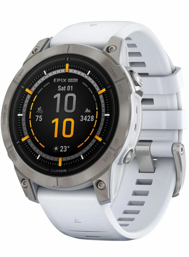 Garmin epix Pro Gen 2 Sapphire Edition 47 mm Titanium with Whitestone Band