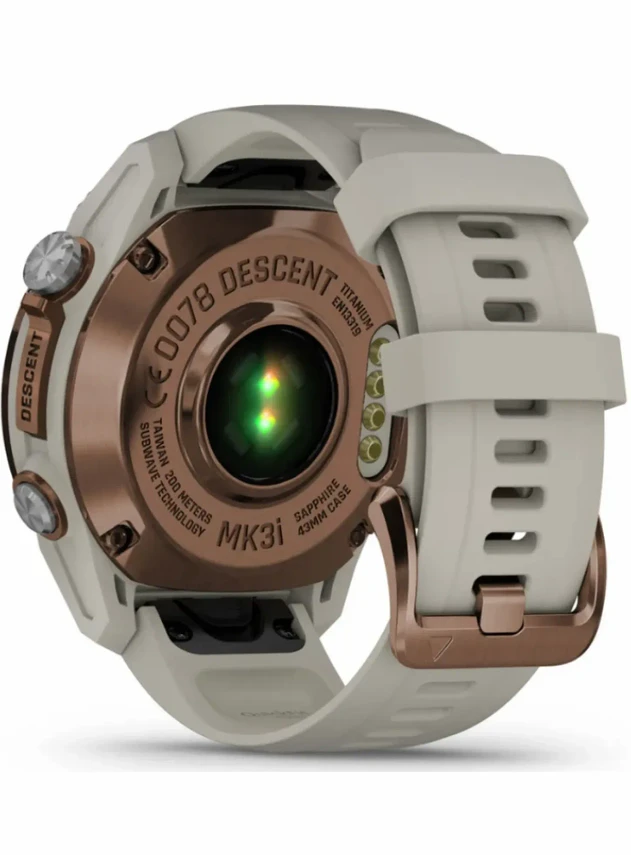 Garmin Descent Mk3i – 43 mm Bronze PVD Titanium with French Gray Silicone Band