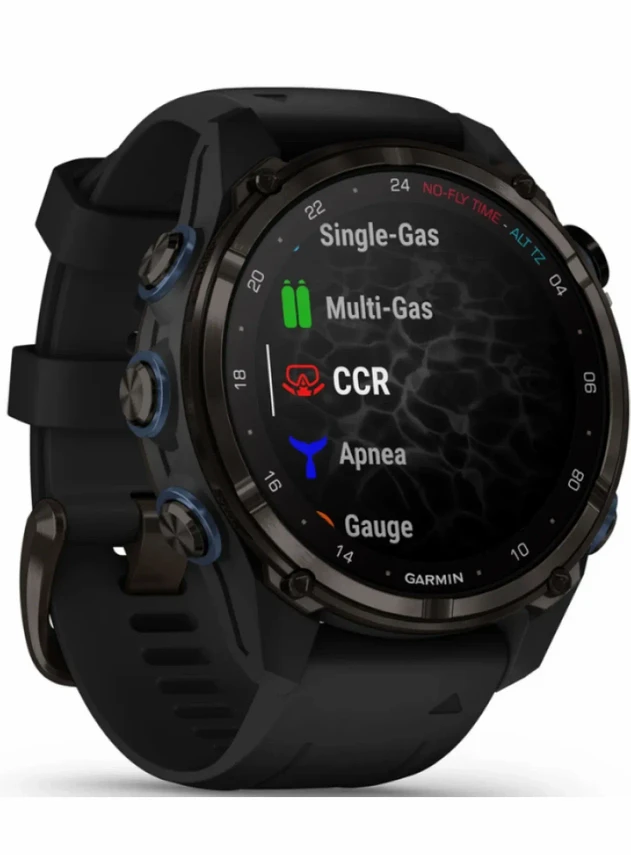 Garmin Descent Mk3i – 43 mm Carbon Gray DLC Titanium with Black Silicone Band