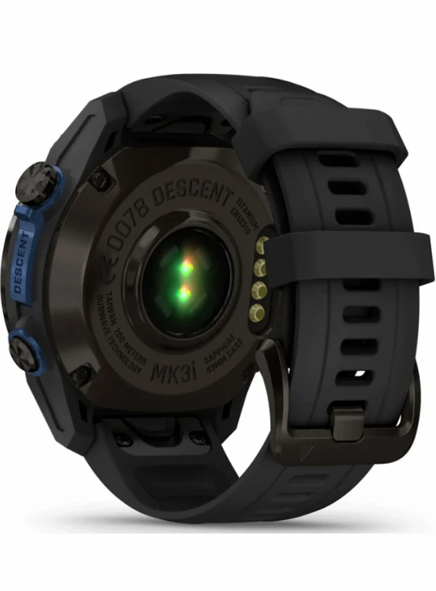 Garmin Descent Mk3i – 43 mm Carbon Gray DLC Titanium with Black Silicone Band