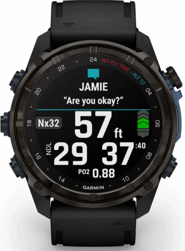 Garmin Descent Mk3i – 51 mm Carbon Gray DLC Titanium with Black Silicone Band