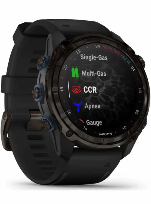 Garmin Descent Mk3i – 51 mm Carbon Gray DLC Titanium with Black Silicone Band