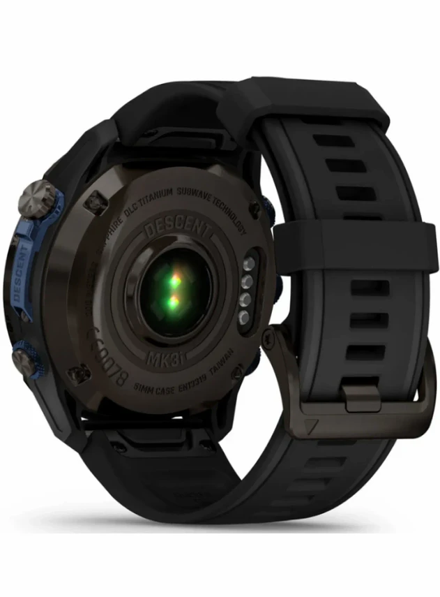 Garmin Descent Mk3i – 51 mm Carbon Gray DLC Titanium with Black Silicone Band