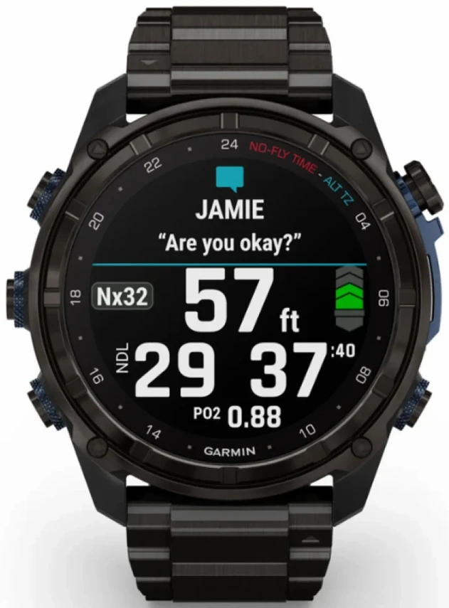 Garmin Descent Mk3i – 51 mm Carbon Gray DLC Titanium with DLC Titanium Band