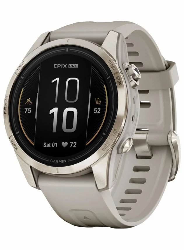 Garmin Epix Pro Gen 2 Sapphire Edition 42 mm Soft Gold with Light Sand Band
