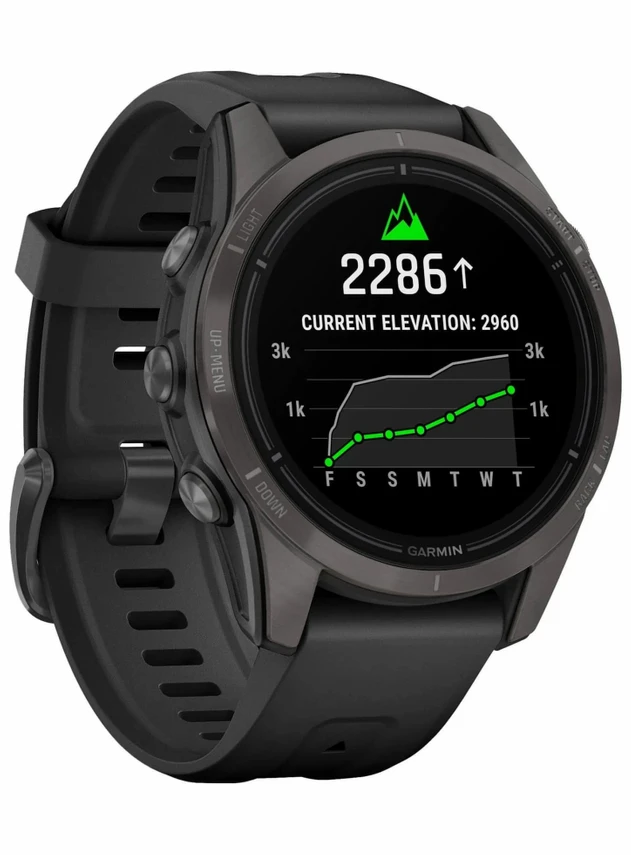 Garmin Epix Pro Gen 2 Sapphire Edition 42 mm Carbon Gray DLC Titanium with Black Band