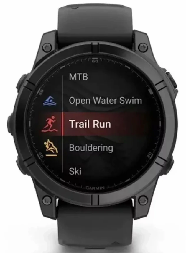 Garmin Fenix E 47мм Серая сталь, черный силиконовый ремешок