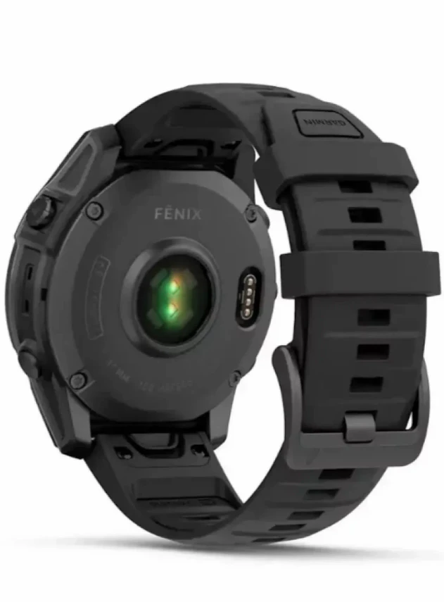 Garmin Fenix E 47мм Серая сталь, черный силиконовый ремешок