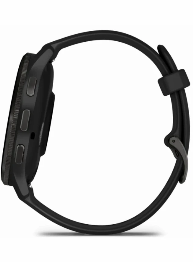 Garmin Venu 3 Slate Stainless Steel Bezel with Black Case and Silicone Band