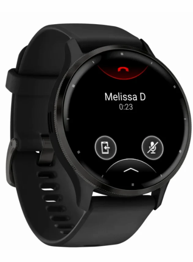 Garmin Venu 3 Slate Stainless Steel Bezel with Black Case and Silicone Band