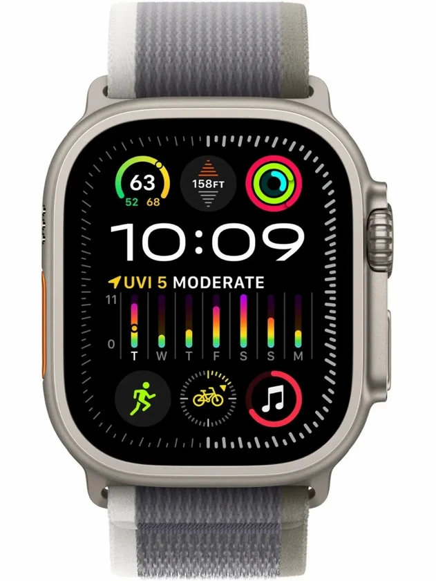 Watch Ultra 2, 49mm Trail Loop Серо-зелёный - M/L MRF43