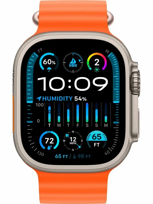 Watch Ultra 2, 49mm Ocean Band Оранжевый MREH3
