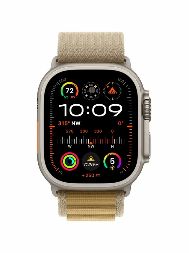Watch Ultra 2, 49 mm, Natural, Alpine Loop, Tan - M MX5W3