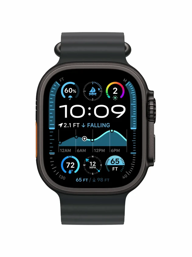 Watch Ultra 2, 49 mm, Black, Ocean Band, Black MREK3