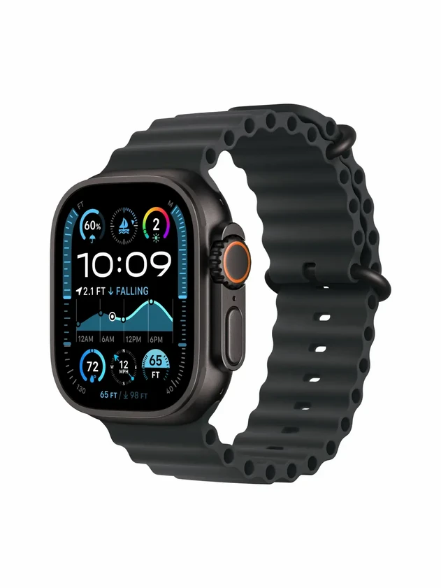 Watch Ultra 2, 49 mm, Black, Ocean Band, Black MREK3