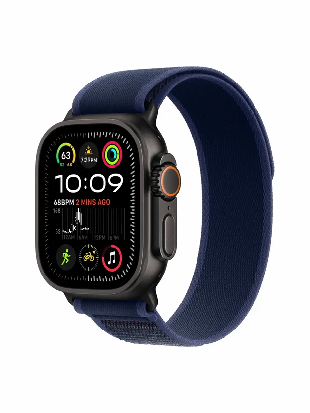 Watch Ultra 2, 49 mm, Black, Trail Loop, Blue - S/M MRF73
